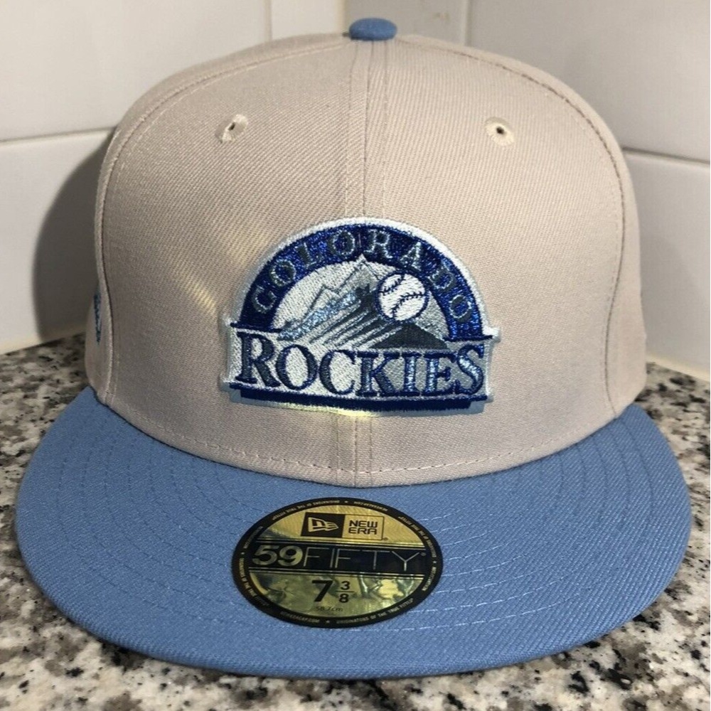 New Era Colorado Rockies 59FIFTY MLB 1995 Coors Field Iced Fitted Hat Size 7 3/8